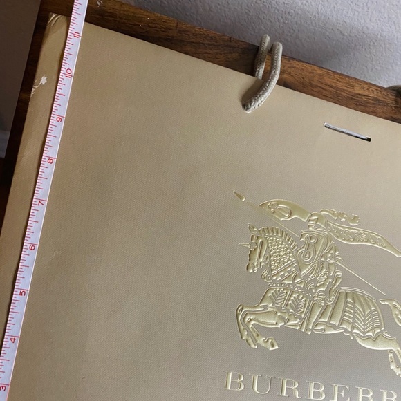 BURBERRY Gold Embossed Gift Bag - Picture 11 of 13